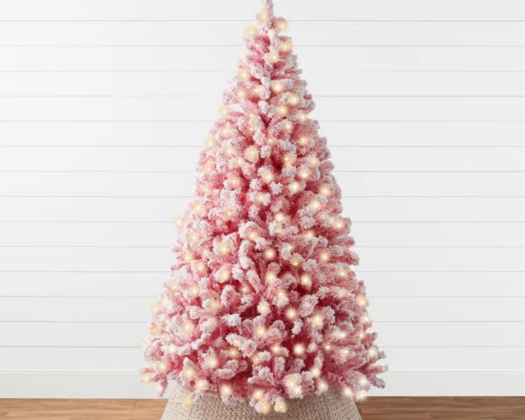 pink holiday decor