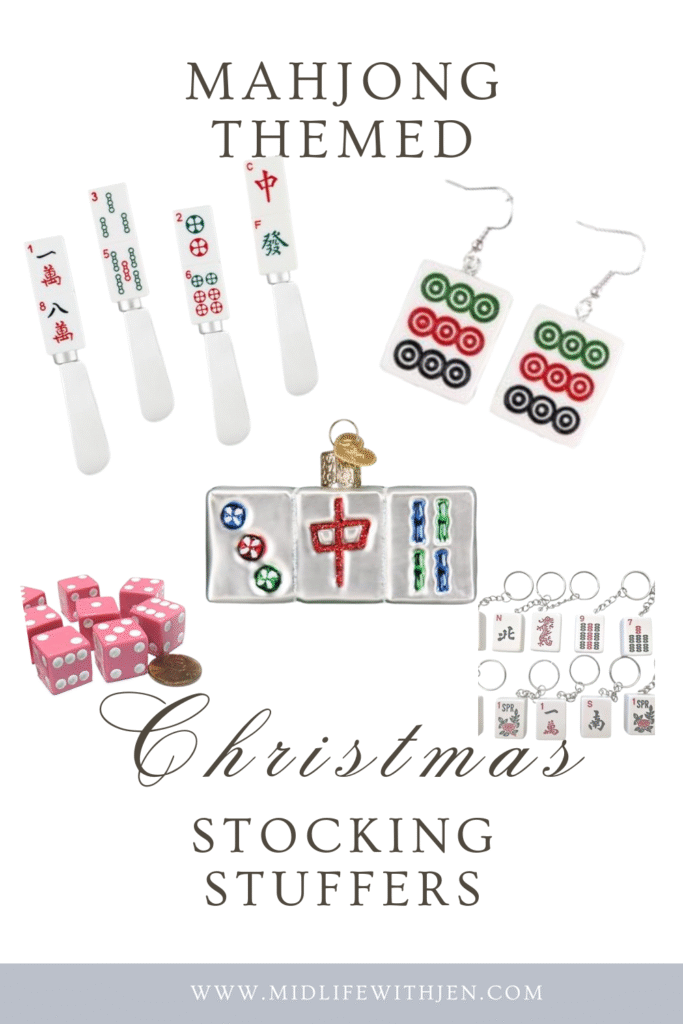 mahjong themed Christmas stockings